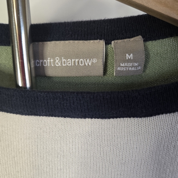 Croft & Barrow Faux 2-Piece Sweater Top Size M – Green Blue Cream Layered Look - Picture 4 of 7